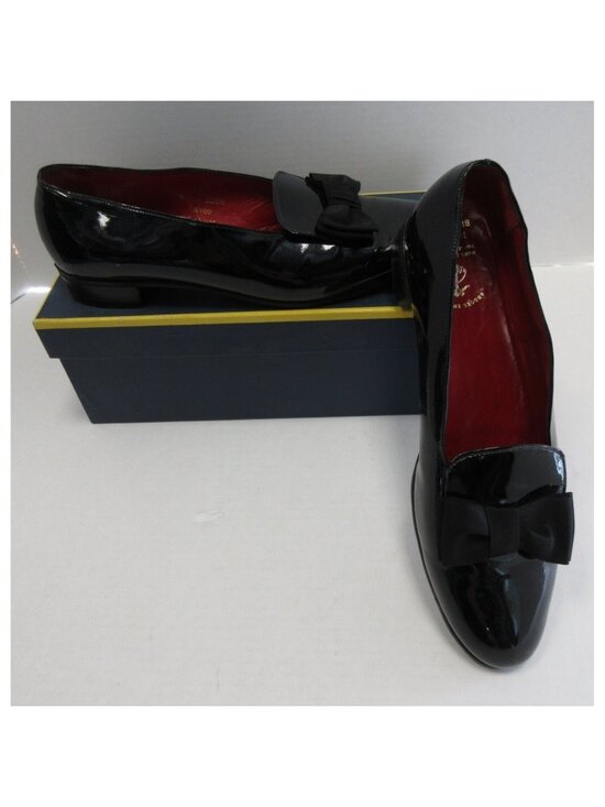 VTG Brooks Brothers Shoes 10 B Bow Tuxedo Pump Loafer DuPont Corfam * main image 5
